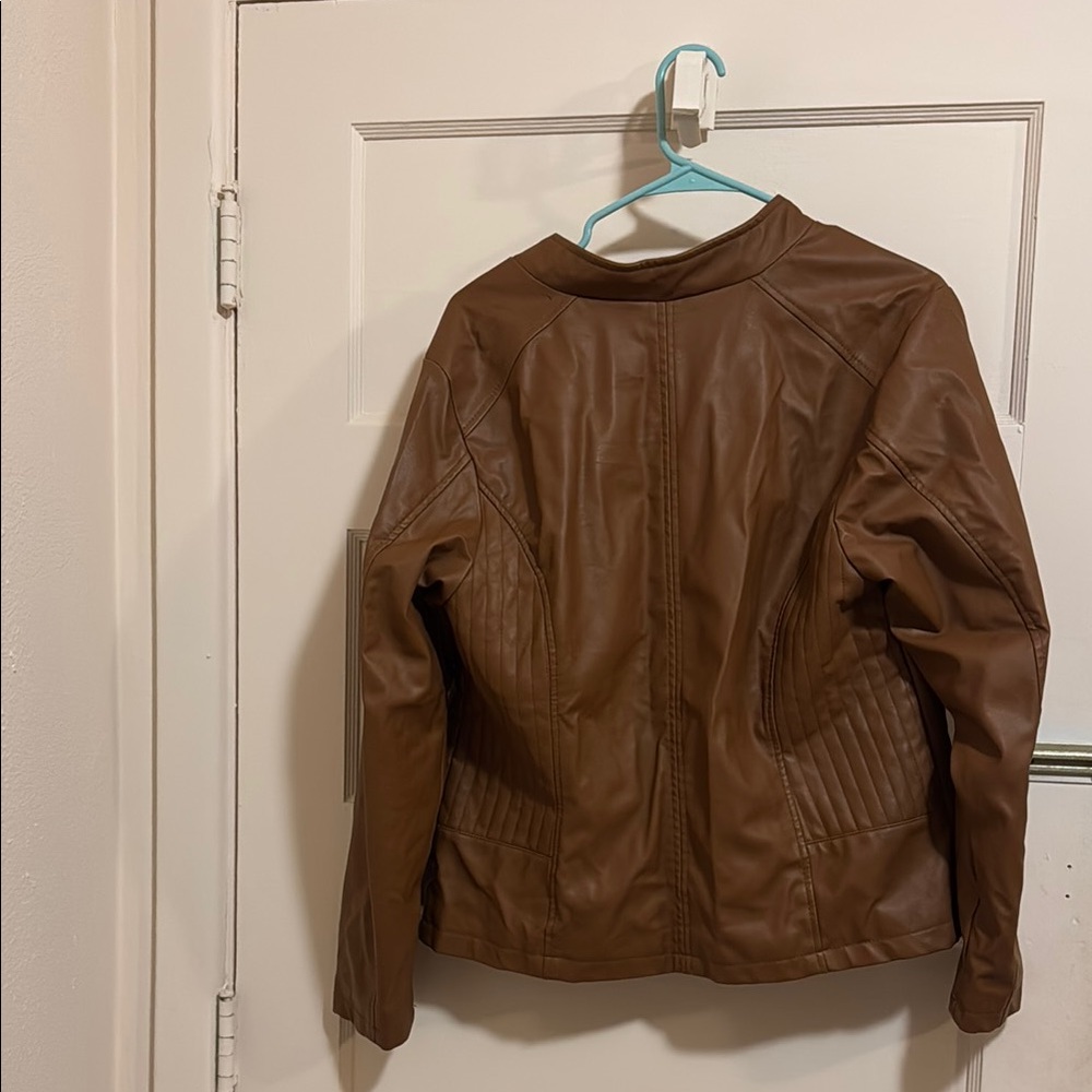 Outer Edge Brown Leather Jacket - image 3
